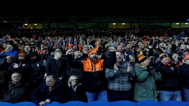 Castleford Tigers fans cheer on their team